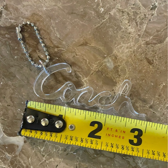 COACH Poppy Clear Acrylic Script Hangtag Replacement Charm - Picture 12 of 14